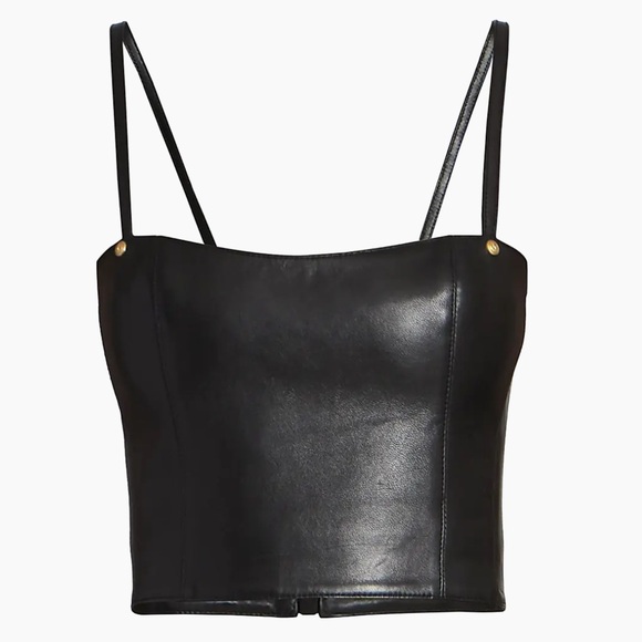Balmain Leather Bustier Top - Picture 1 of 11